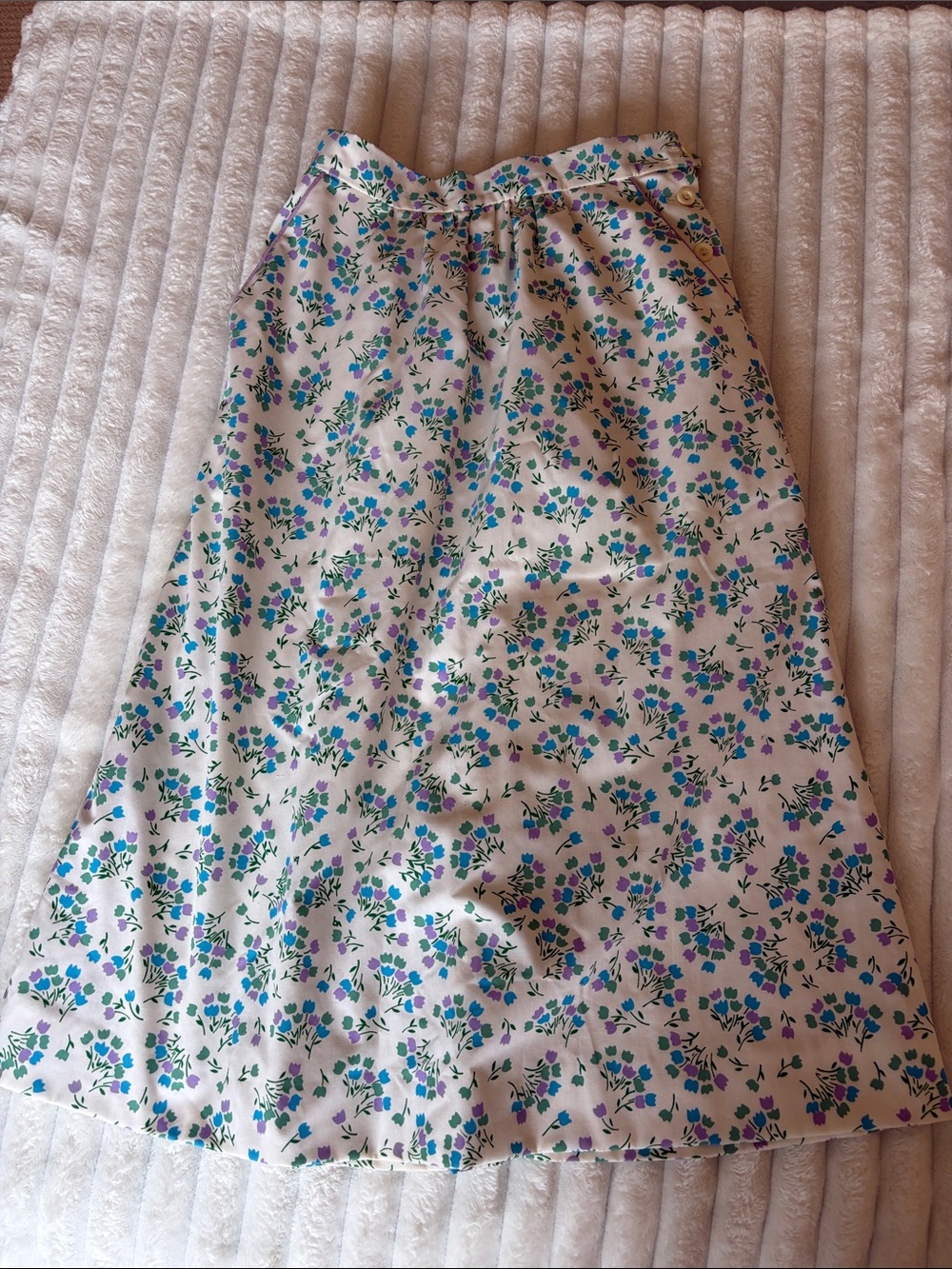 The Vested Gentress Vintage Midi Floral Skirt